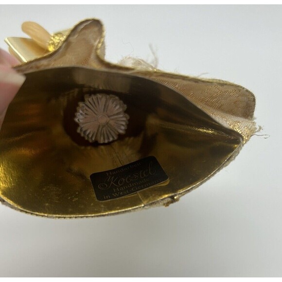 Vintage Koestel Wax Angel Christmas Ornament Singing Angel Gold READ DESCRIPTION - Picture 7 of 9